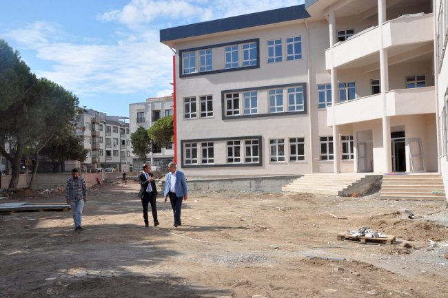 Okul inşaatında sona doğru 
