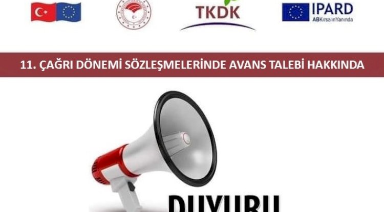 AVANS TALEBİ DUYURUSU YAPILDI