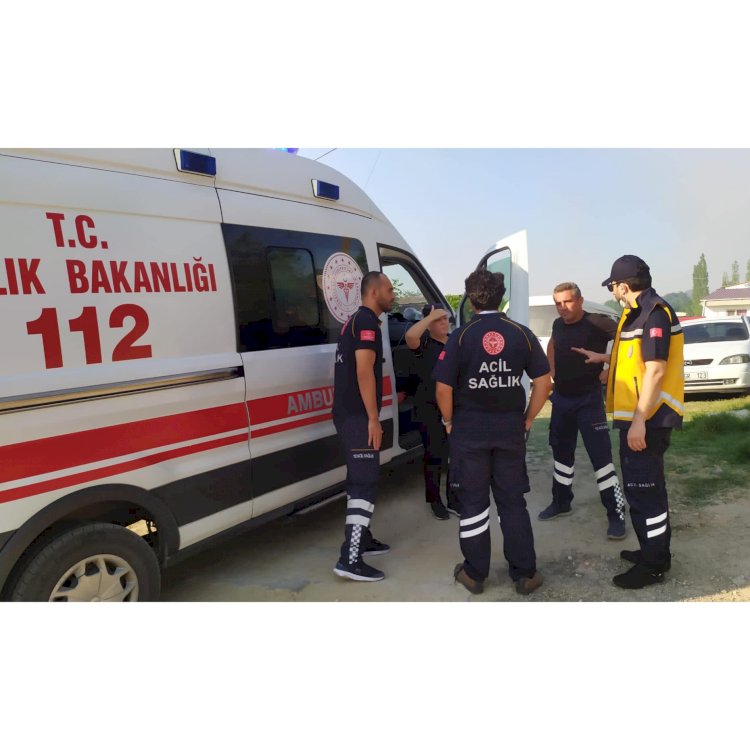 Sağlık ekipleri yangın bölgesindeydi